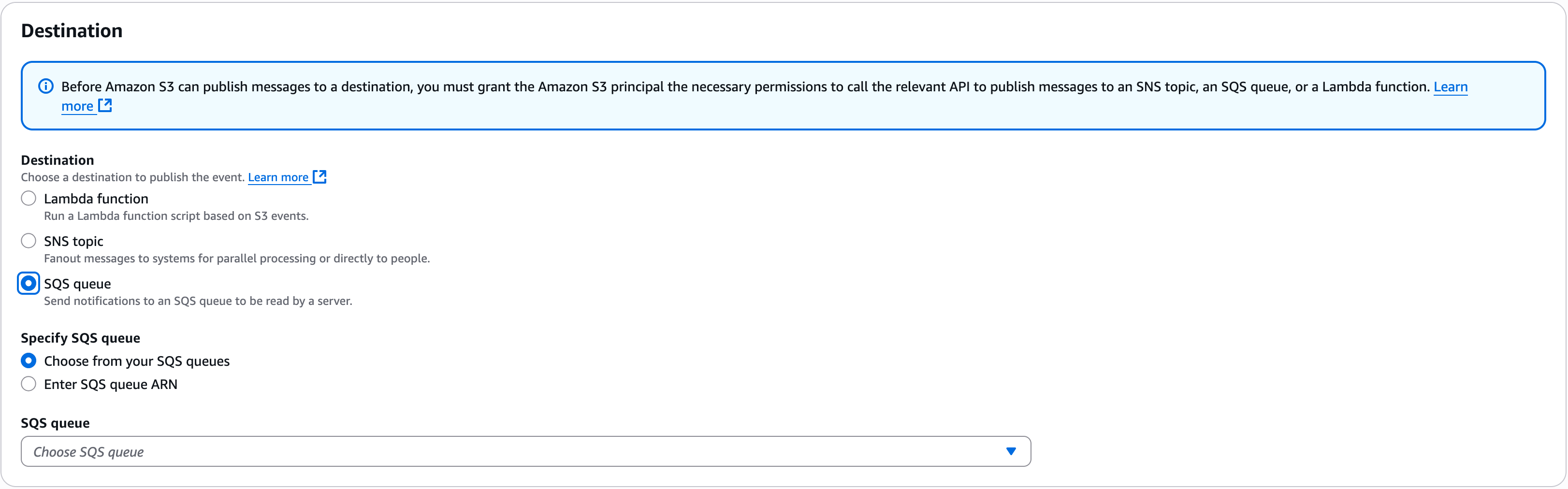 S3 event notification creation